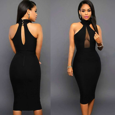 Hanging neck party dress